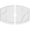 Ekena Millwork Kailey Architectural PVC Ceiling Medallion, 38"W x 25 3/8"H x 3"ID x 20 1/2"C x 1"P, Two-Piece CMP38X25KY2-03000 - alternate 1